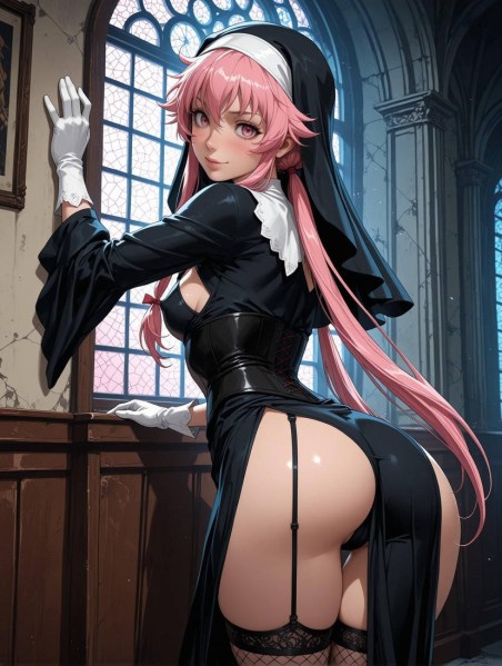 Hot Nun butt mouse pad