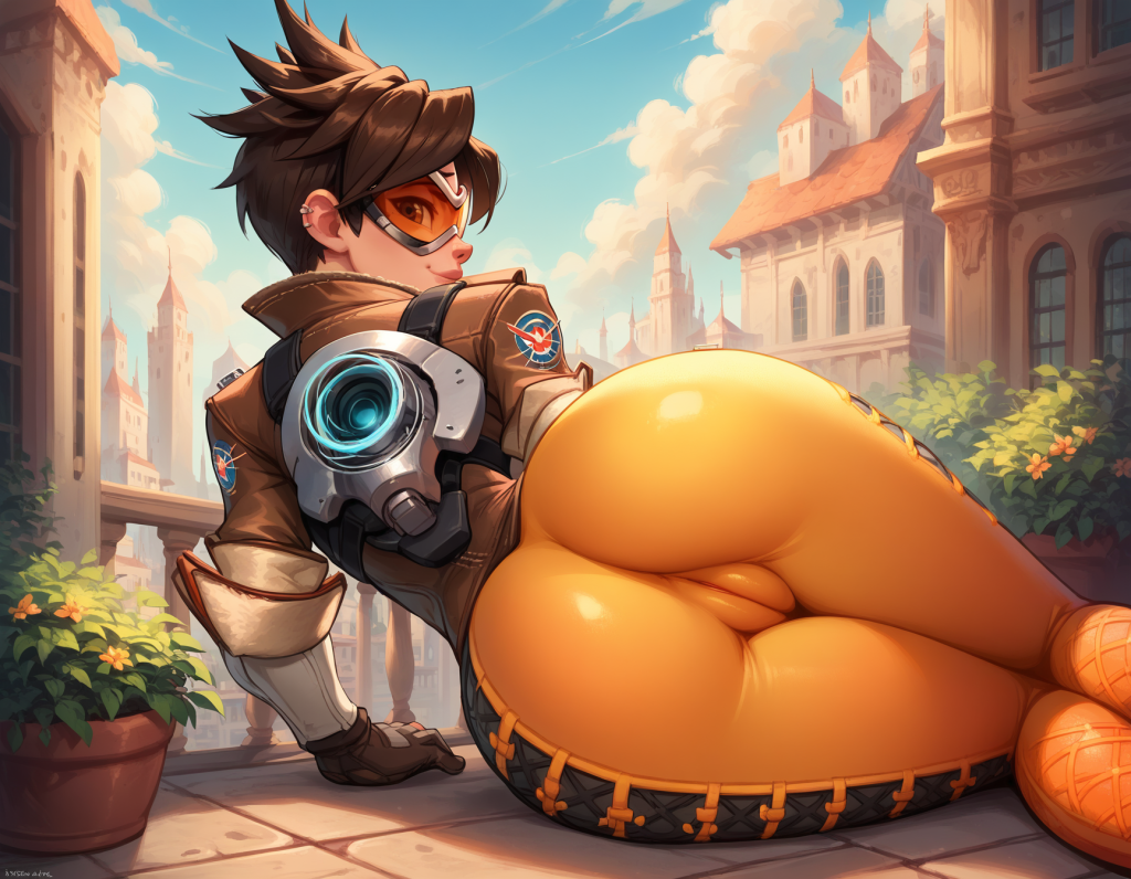 Tracer Overwatch Butt Mouse Pad