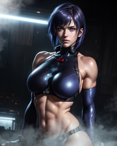 Motoko Kusanagi Ghost in the Shell Smoke Scene mouse pad